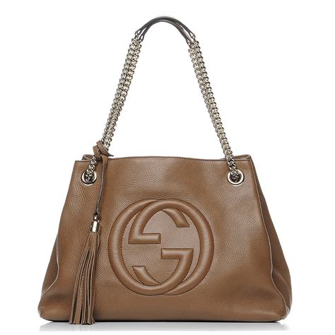 gucci.soho bag|GUCCI Pebbled Calfskin Medium Soho Chain Shoulder Bag.